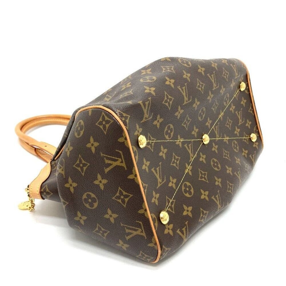 AUTHENTIC LOUIS VUITTON M40144 Monogram TivoliGM Semi-Shoulder Hand Bag Brown - Picture 3 of 6